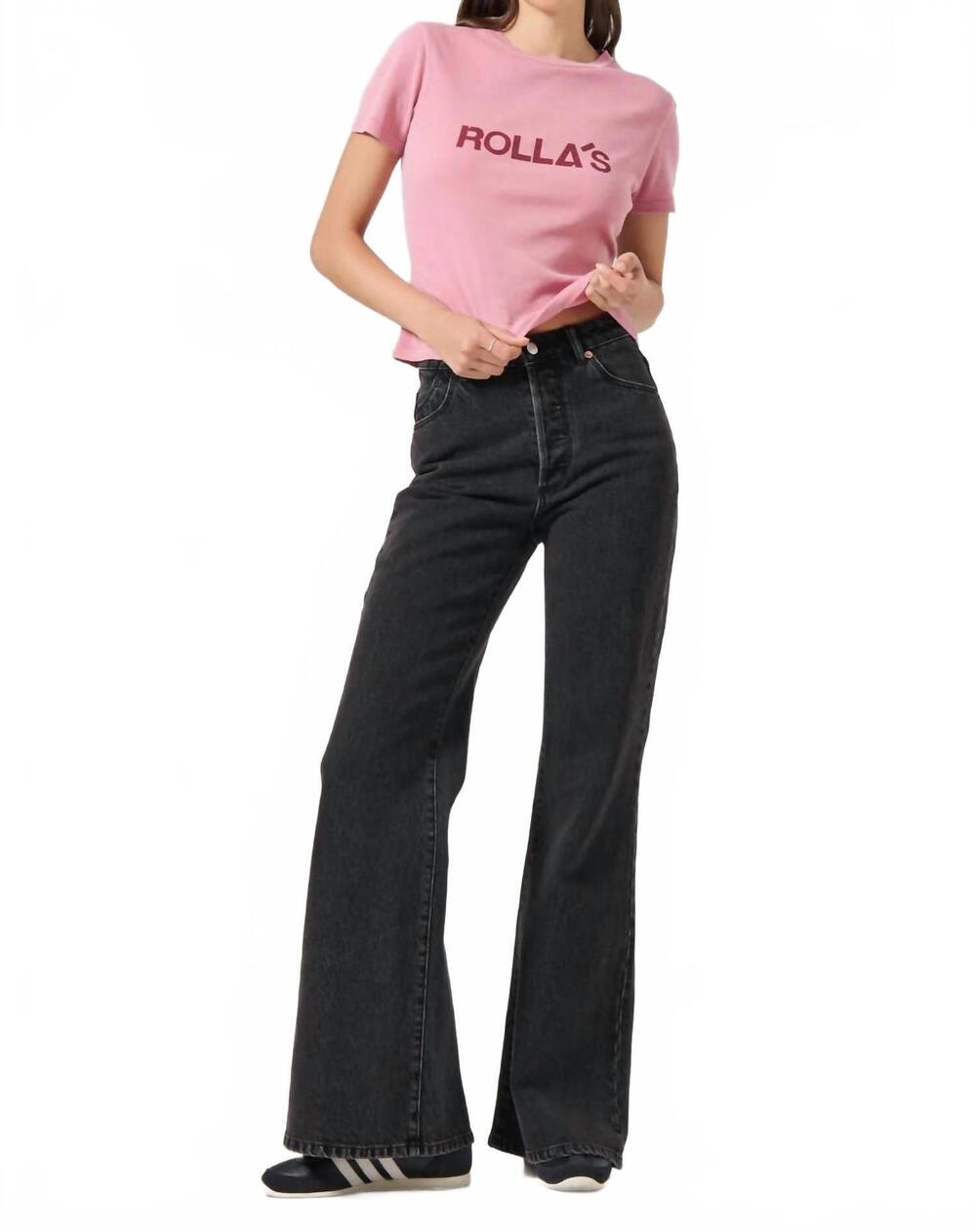 NEW ROLLA'S eastcoast flare jean in black sand